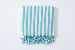 Girit Turquoise Cotton Linen Towel - Aware House