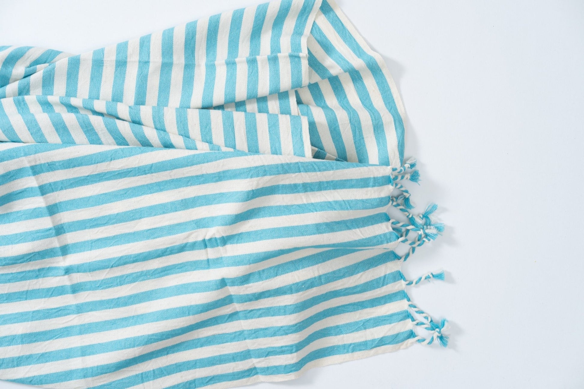 Girit Turquoise Cotton Linen Towel - Aware House