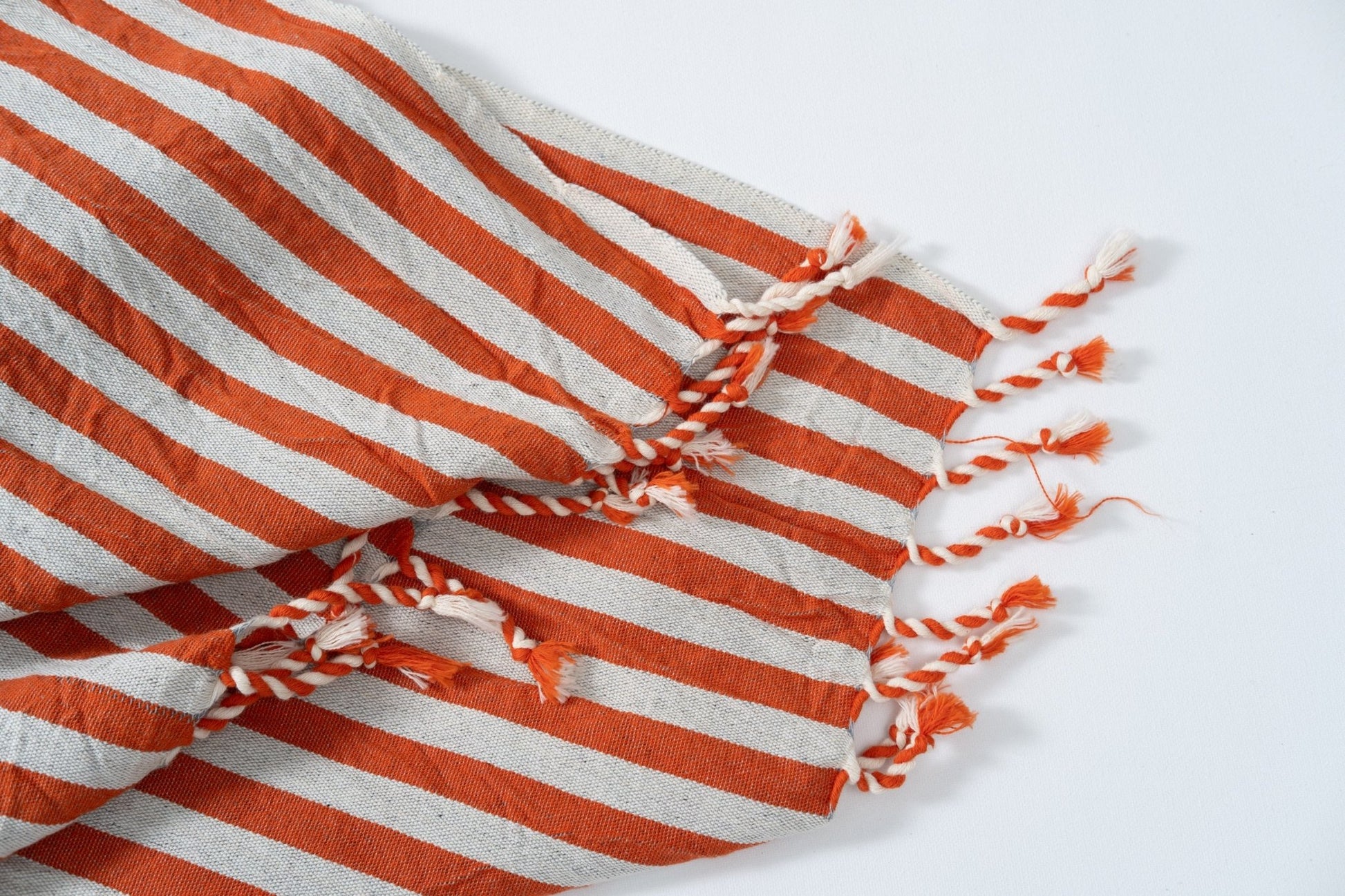 Girit Burgundy Cotton Linen Towel - Aware House