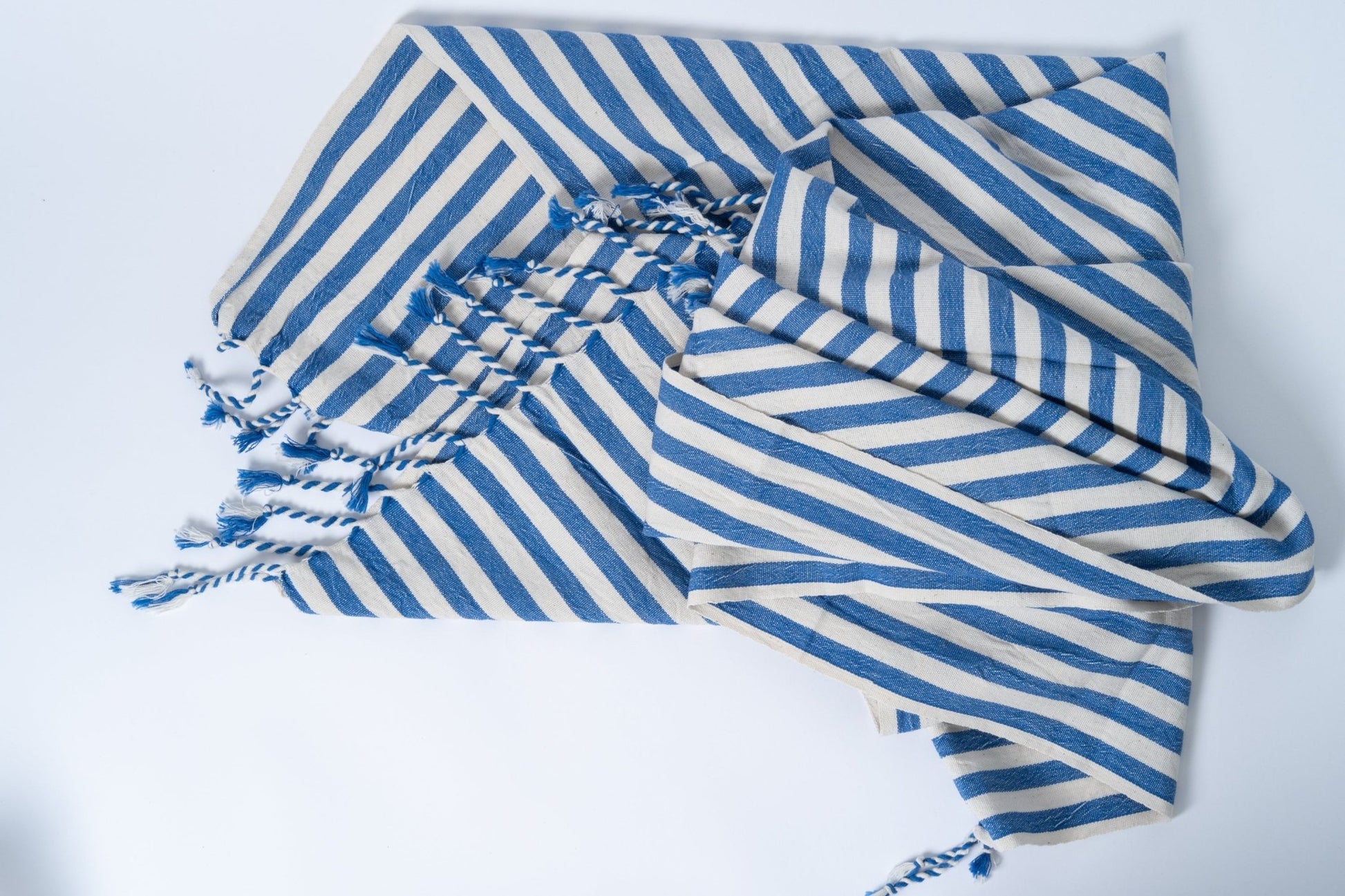 Girit Dark Blue Cotton Linen Towel - Aware House