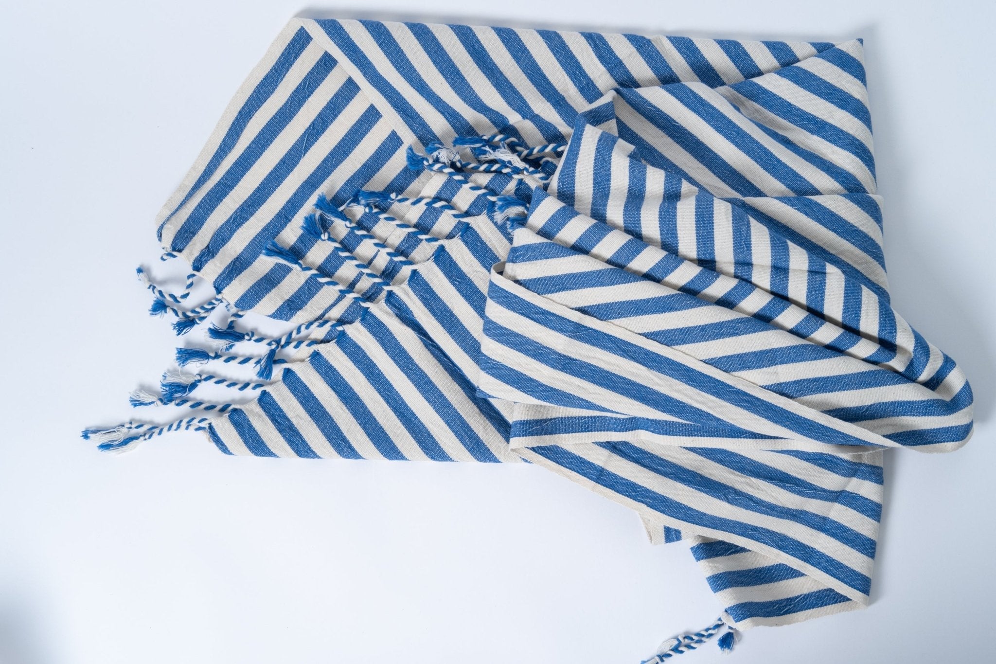 Girit Dark Blue Cotton Linen Towel - Aware House