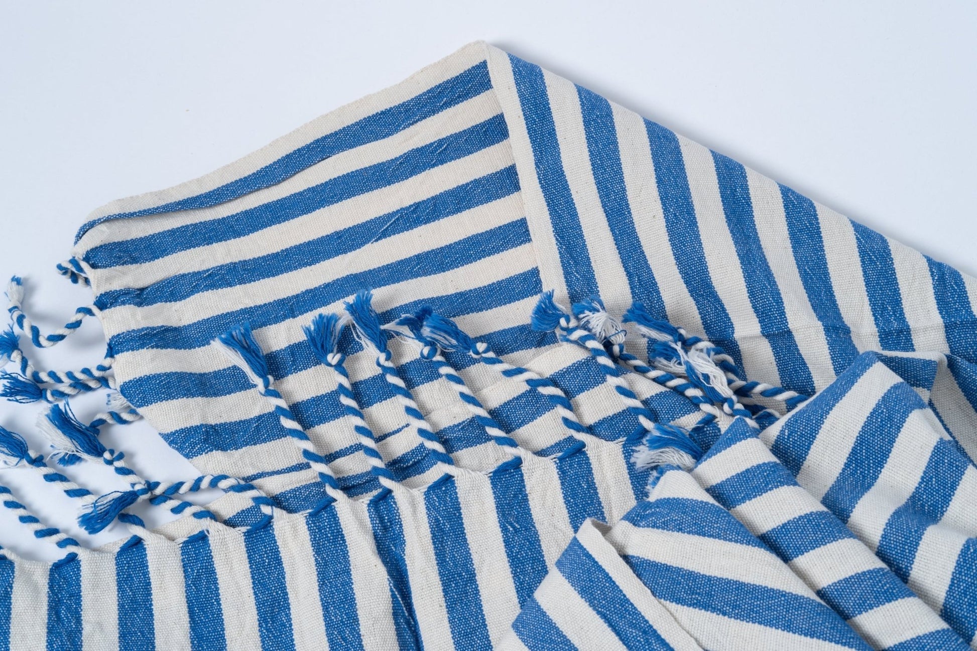 Girit Dark Blue Cotton Linen Towel - Aware House