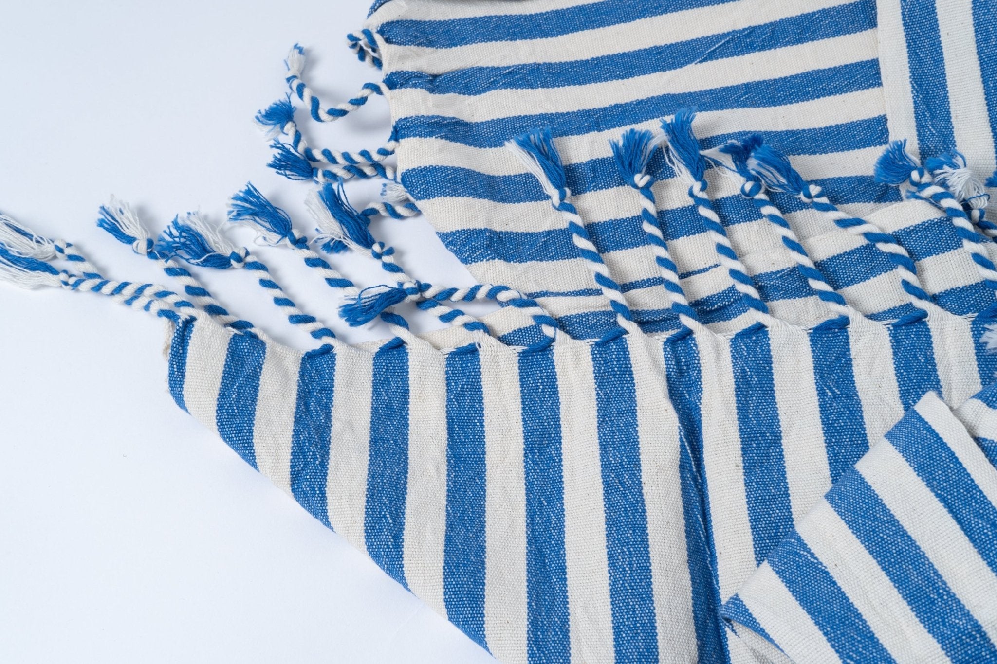 Girit Dark Blue Cotton Linen Towel - Aware House