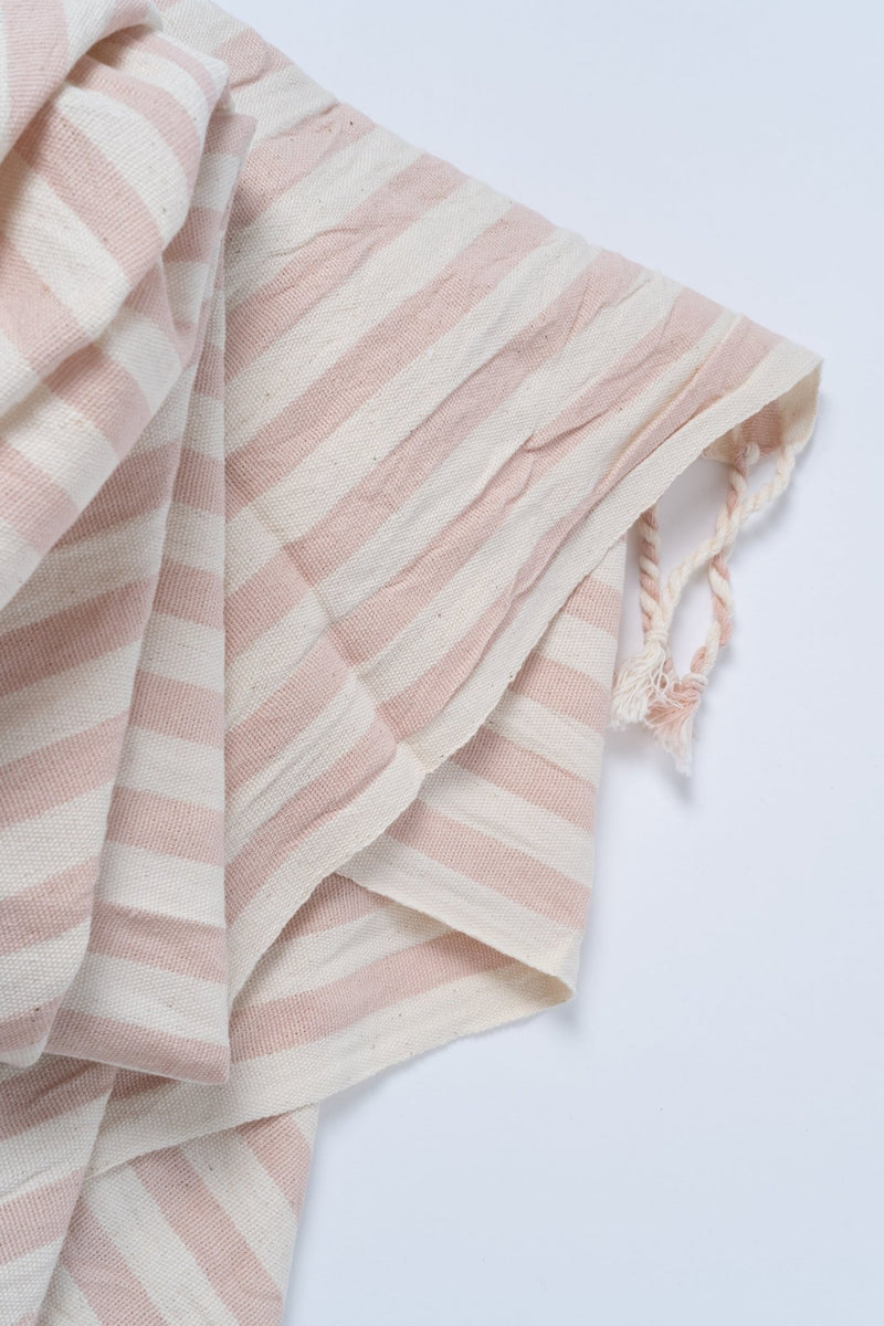 Girit Salmon Cotton Linen Towel-zoom-