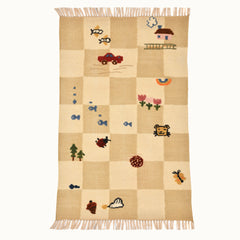 Squares Kids Rug | Handmade Wool Rug for Nursery, Playrooms & Children’s Rooms - Aware House