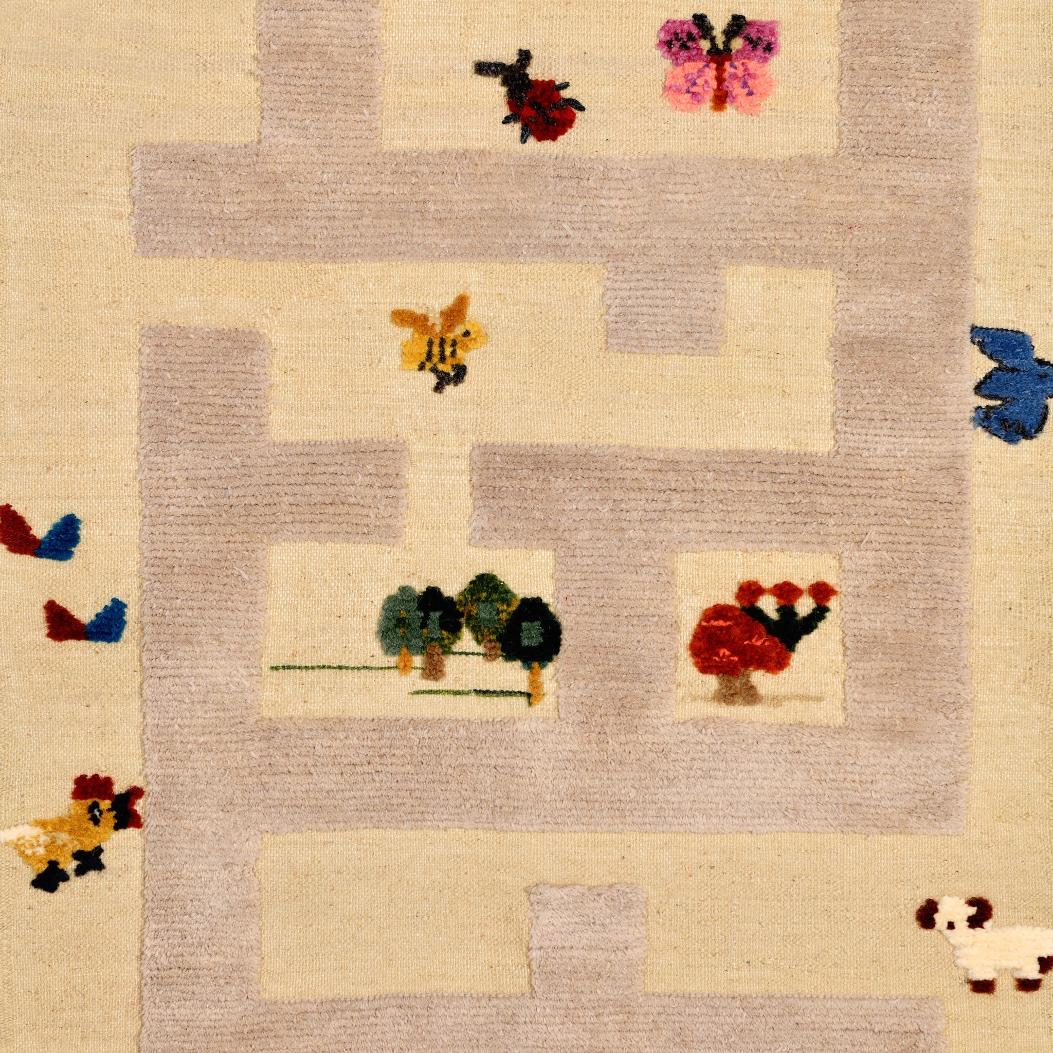Labyrinth Kids Rug | Handmade Wool Rug for Nursery, Playrooms & Children’s Rooms - Aware House