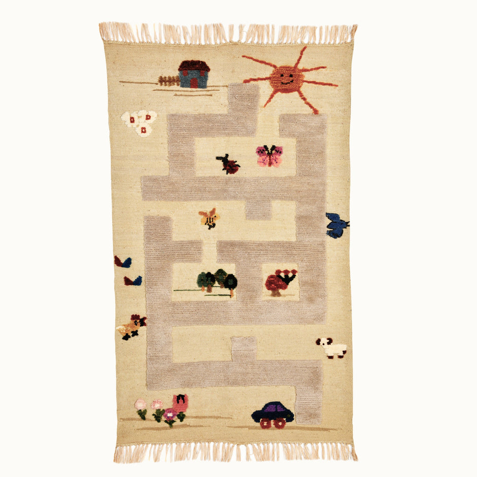 Labyrinth Kids Rug | Handmade Wool Rug for Nursery, Playrooms & Children’s Rooms - Aware House