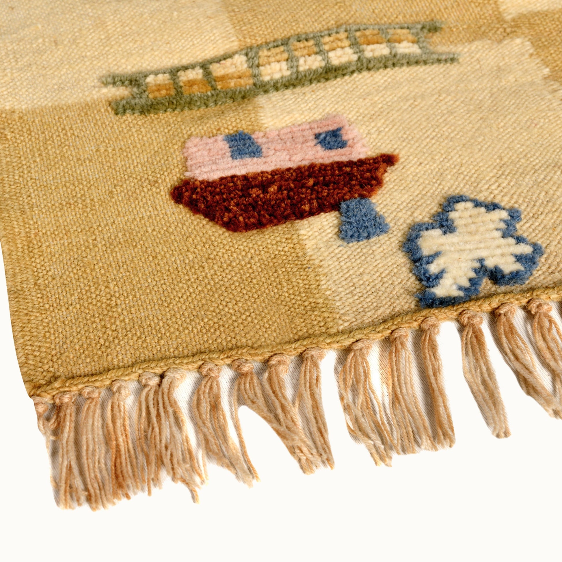Squares Kids Rug | Handmade Wool Rug for Nursery, Playrooms & Children’s Rooms - Aware House