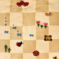 Squares Kids Rug | Handmade Wool Rug for Nursery, Playrooms & Children’s Rooms - Aware House