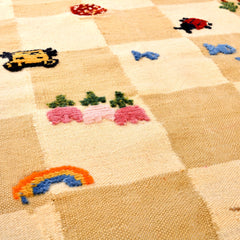 Squares Kids Rug | Handmade Wool Rug for Nursery, Playrooms & Children’s Rooms - Aware House