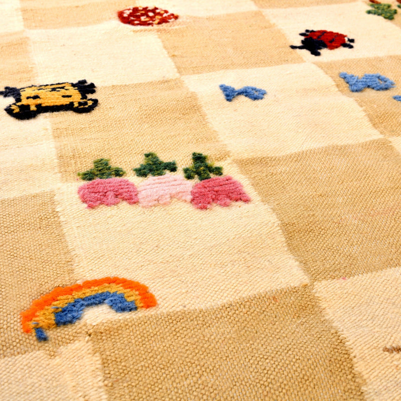 Squares Kids Rug | Handmade Wool Rug for Nursery, Playrooms & Children’s Rooms-zoom-