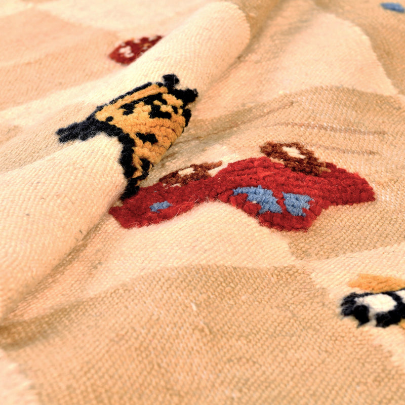 Squares Kids Rug | Handmade Wool Rug for Nursery, Playrooms & Children’s Rooms-zoom-
