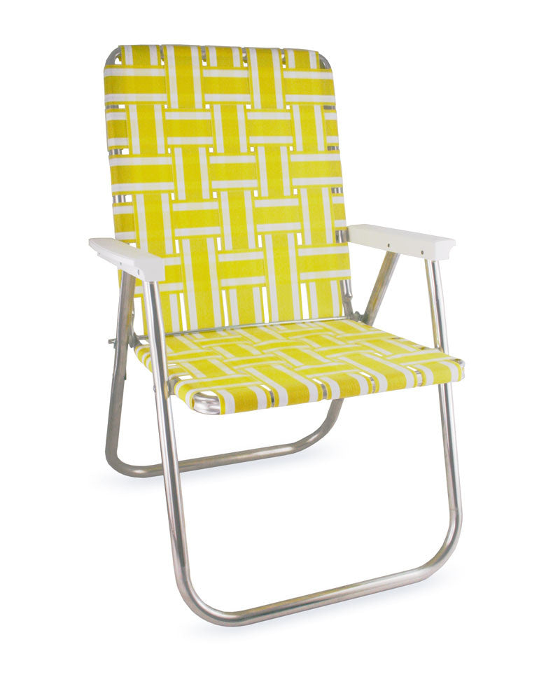 Yellow and White Stripe Classic Chair-zoom-