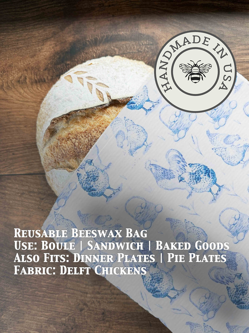 Beeswax Bread Bag | Reusable Cotton Food Storage Bag-zoom-