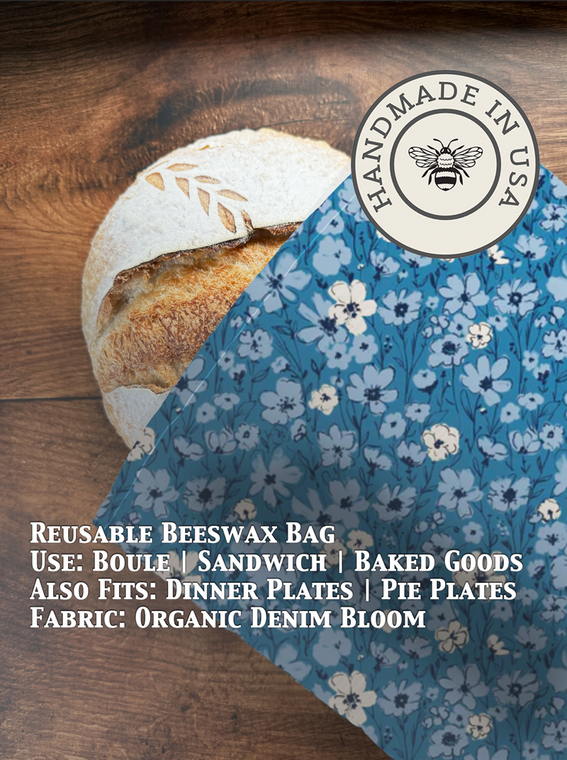Beeswax Bread Bag | Reusable Cotton Food Storage Bag-zoom-