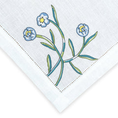 Hand Embroidered Floral Fresco Napkins | Set of 4 - Aware House
