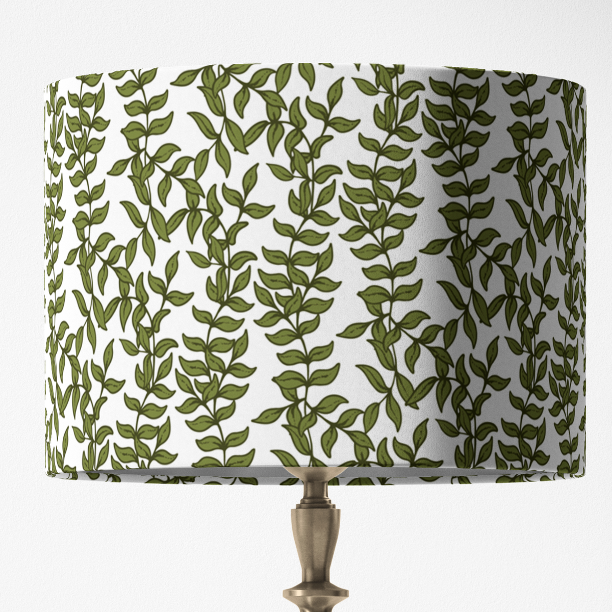 Olive Green Lampshade in ASHFORD IVY-zoom-2