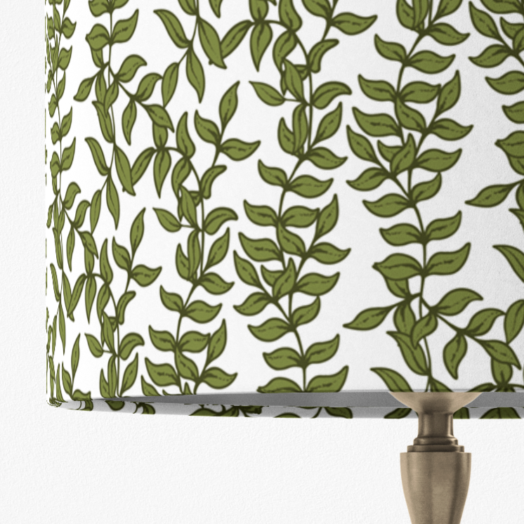 Olive Green Lampshade in ASHFORD IVY-zoom-