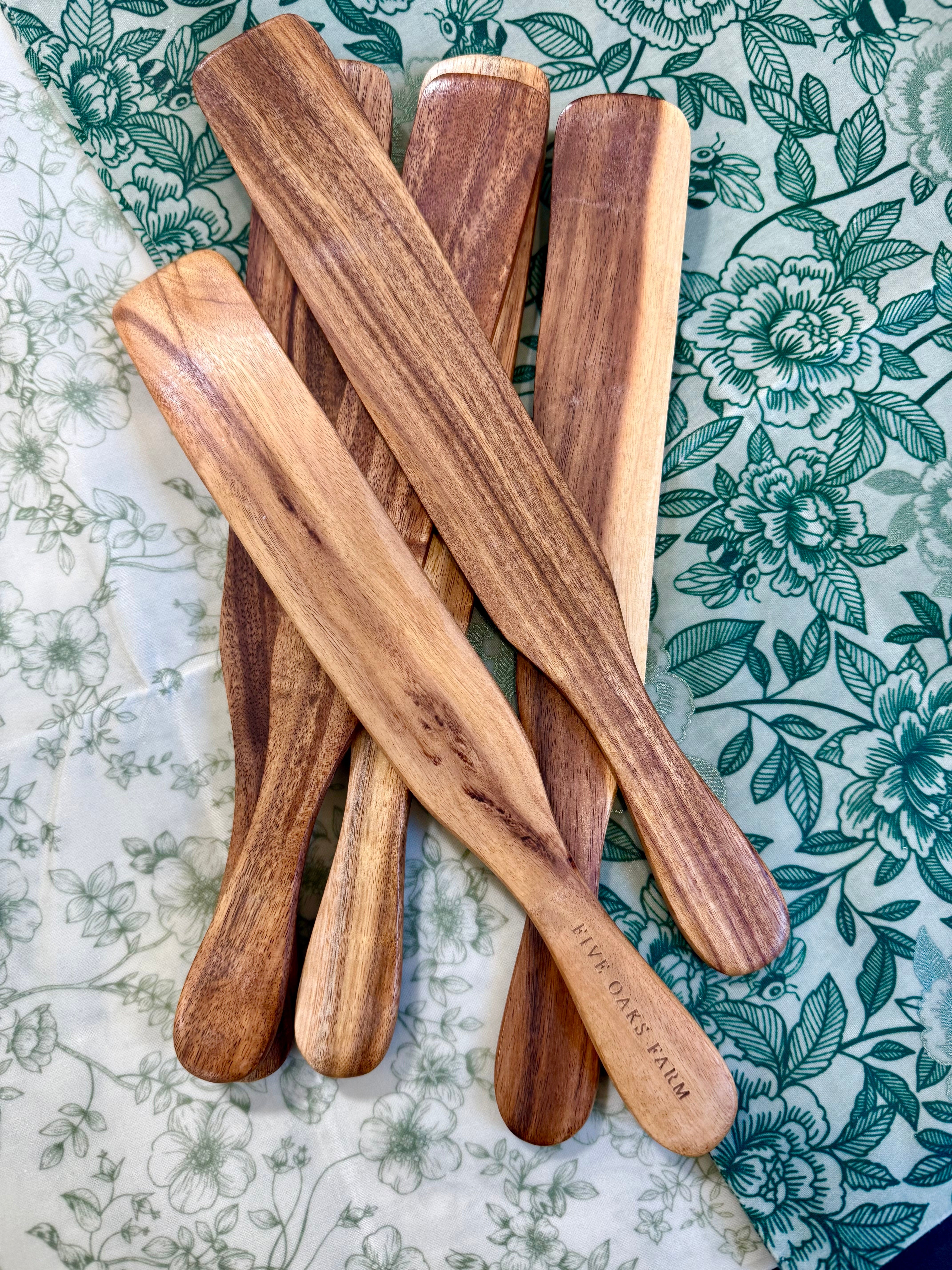 Wooden Spurtle | Teak Wood Kitchen Tool