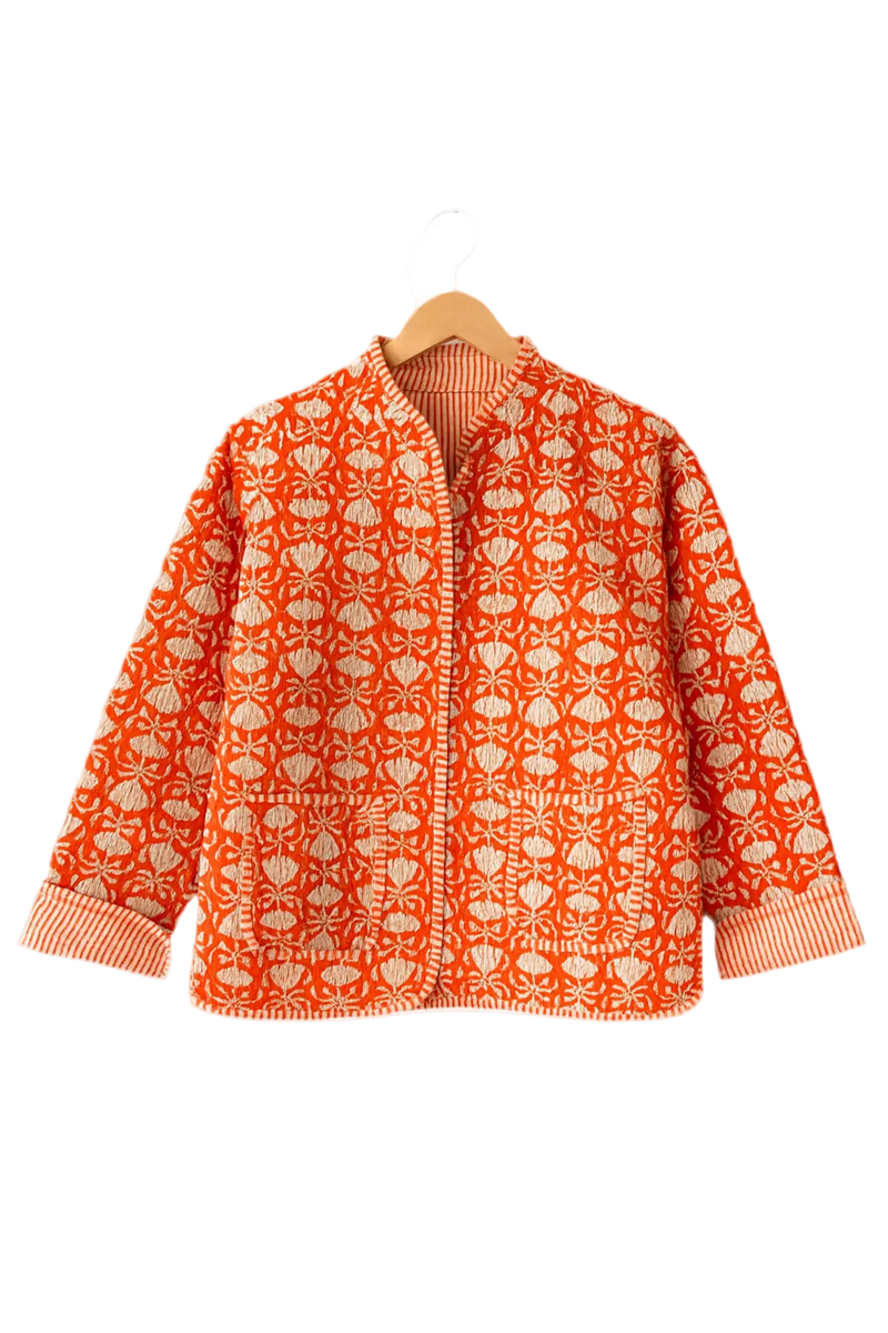 The Charlotte Jacket in Orange Marigold-zoom-