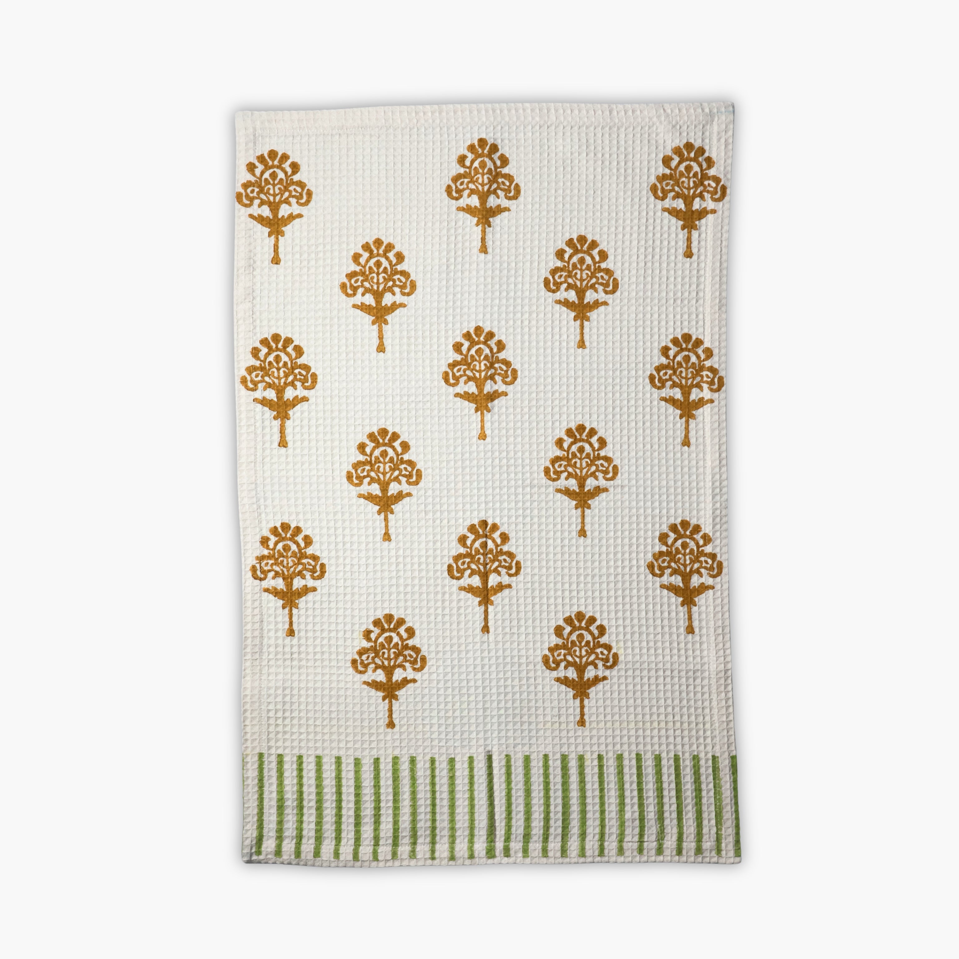 Harmony Cotton Waffle Kitchen Towels – Tawny Orange-zoom-2