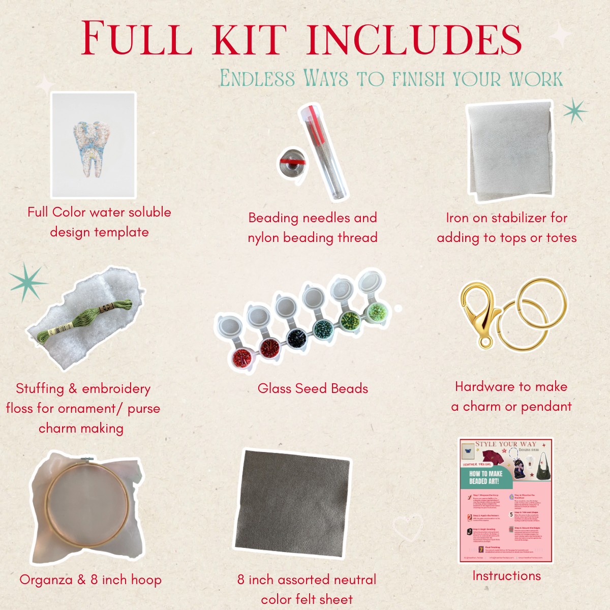 Tooth Beaded Art Kit-2