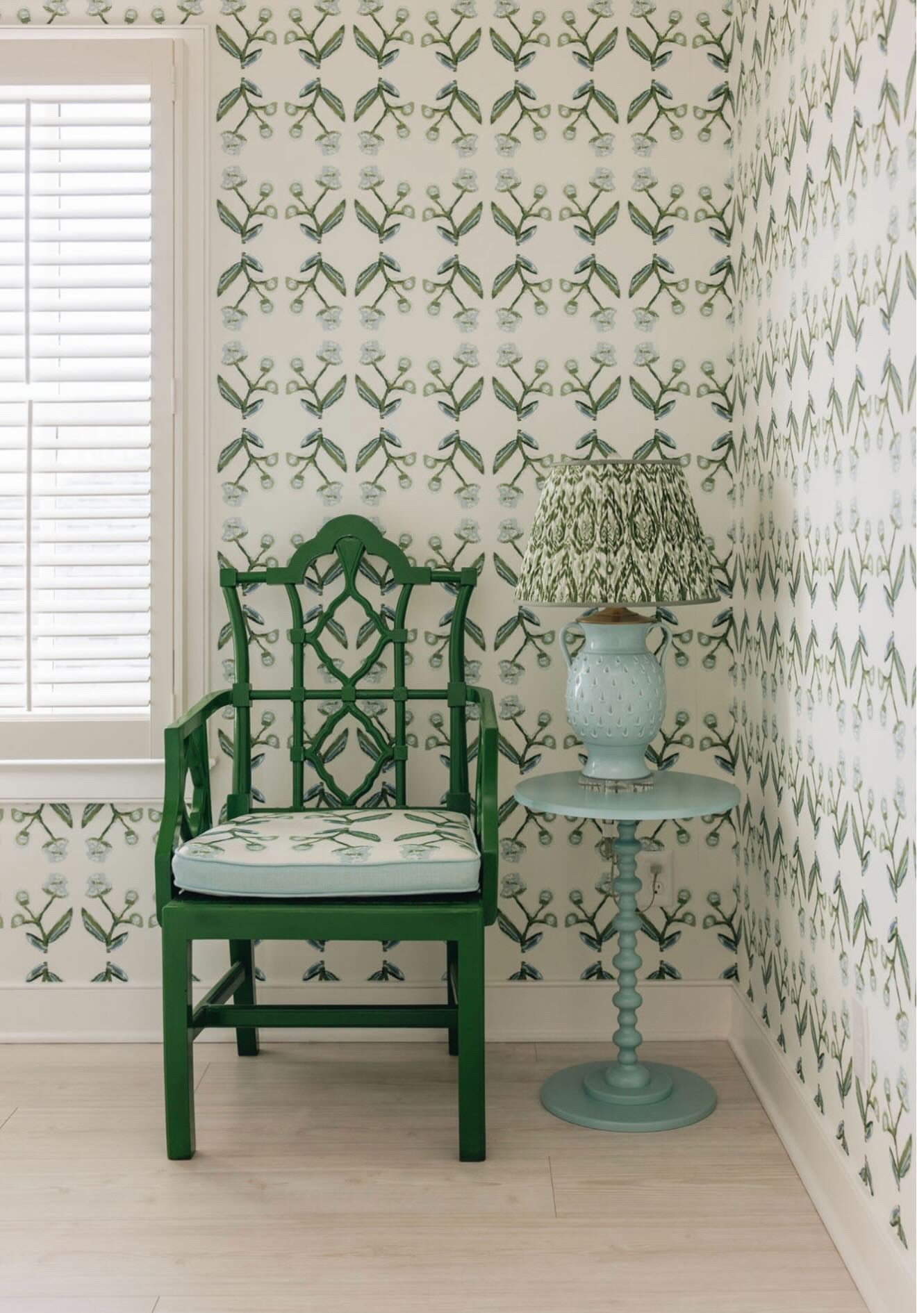 Antonia Wallpaper (Blue & Green) – Handmade & Digitally Printed