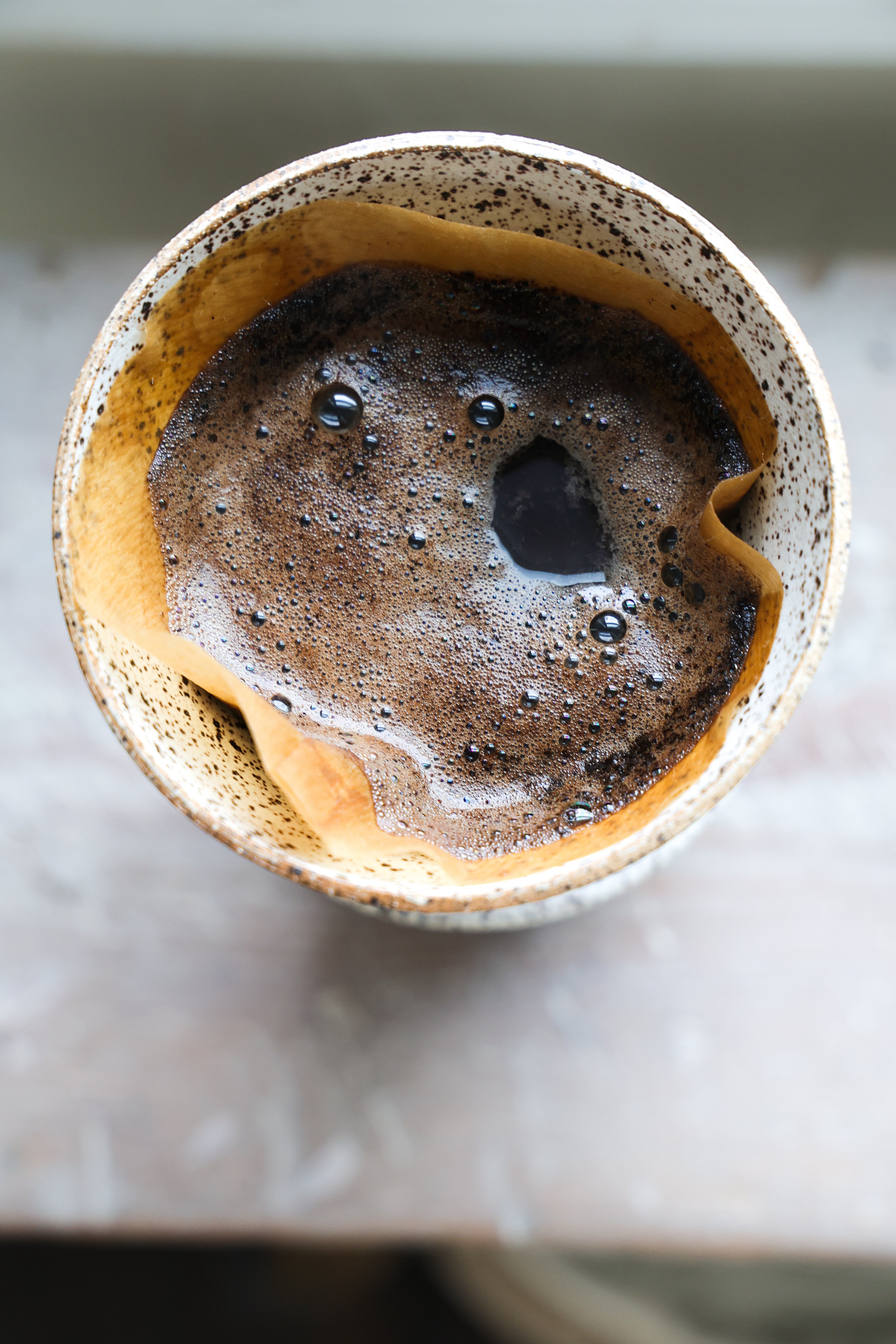 White Matte Pour Over Coffee Maker | Handmade Ceramic Dripper-zoom-3