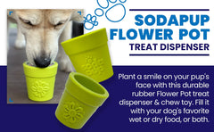 Large Flower Pot eCup Dog Treat Dispenser - Aware House