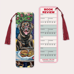 Chocolate Labrador Dining Soft Touch Premium Bookmark - Aware House
