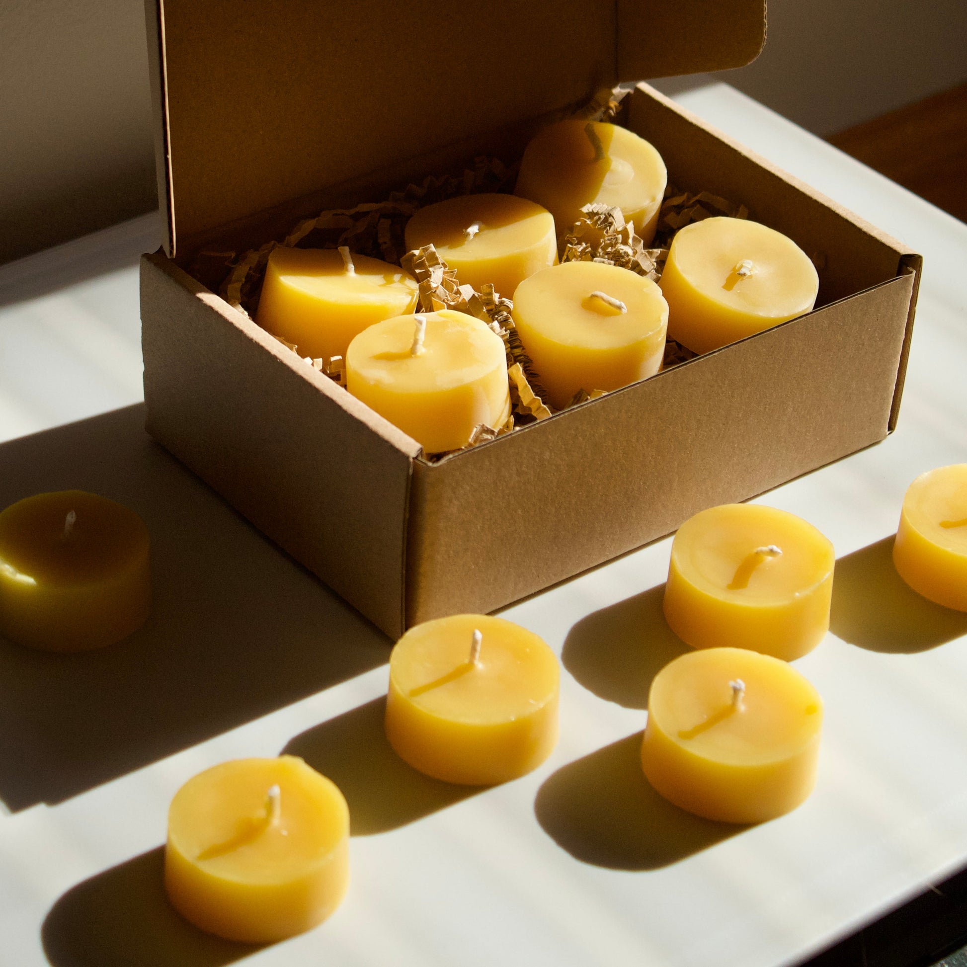Pure Beeswax Tea Light Candles-1