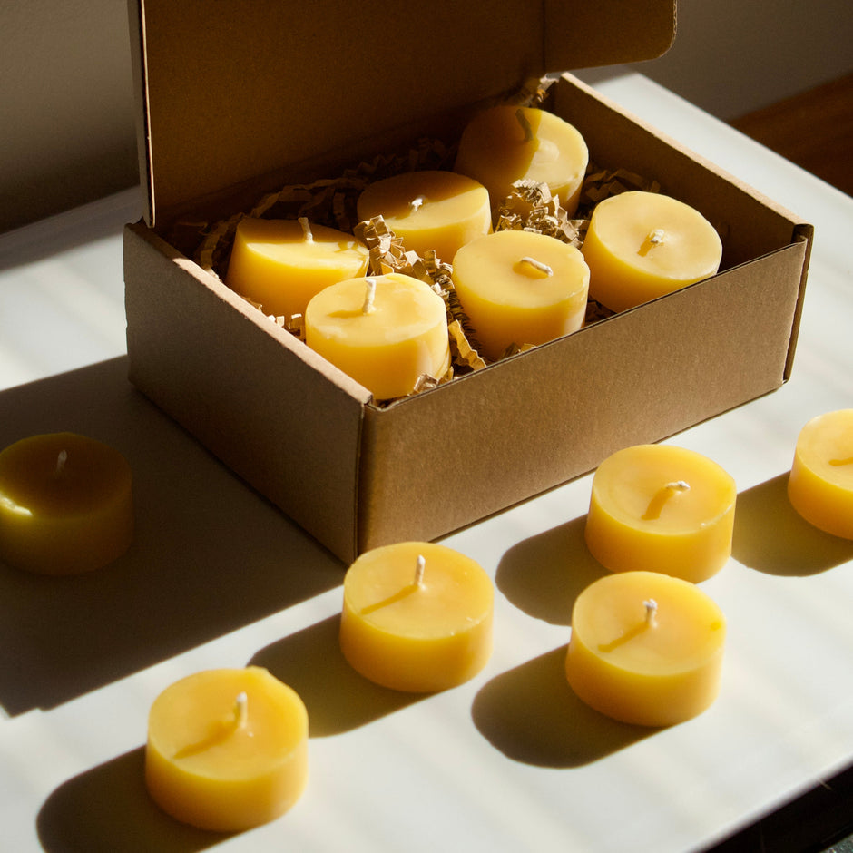Pure Beeswax Tea Light Candles