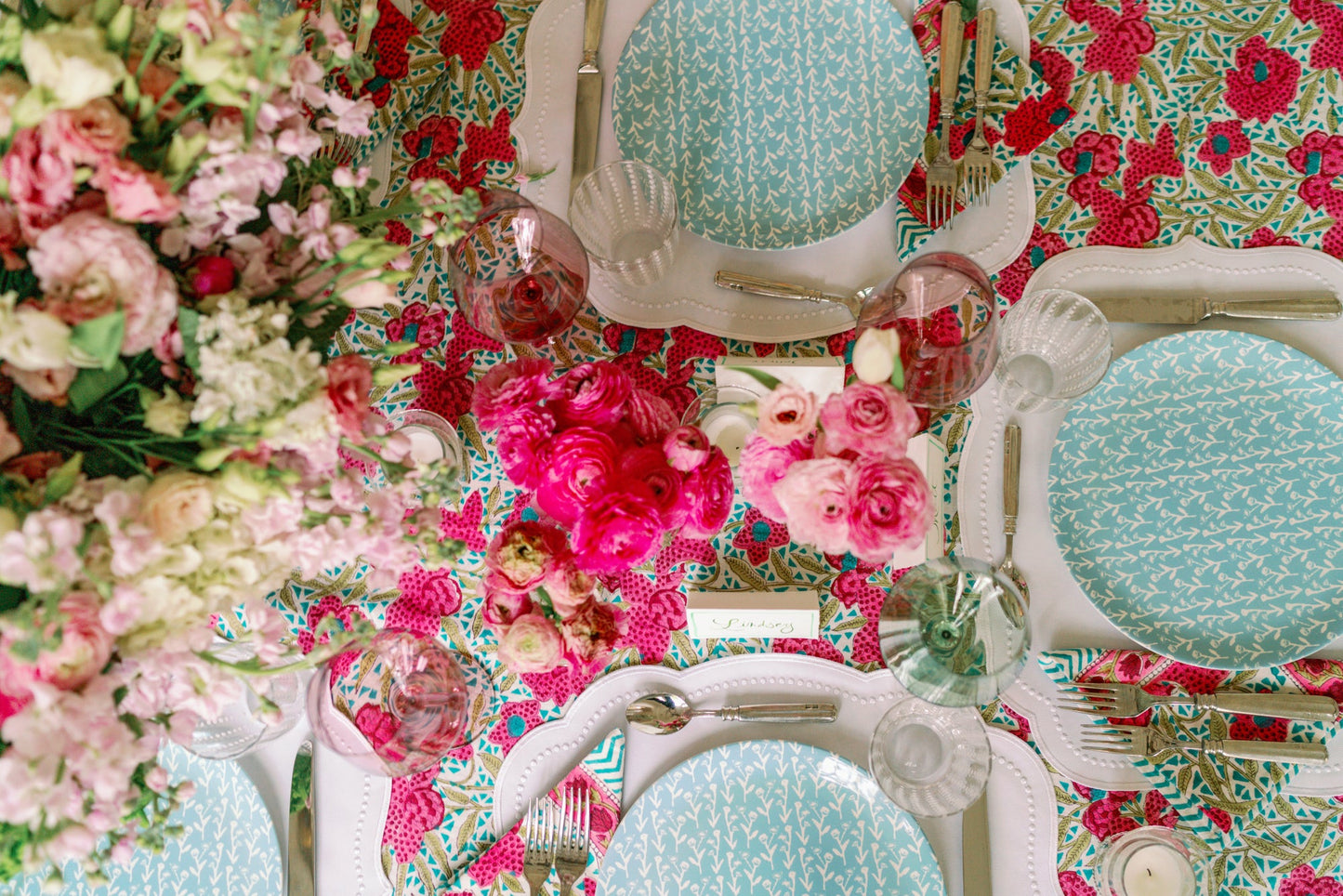 Slate Blue Ivy Manor China Plate Set