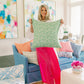 Genevieve Throw Pillow in Green