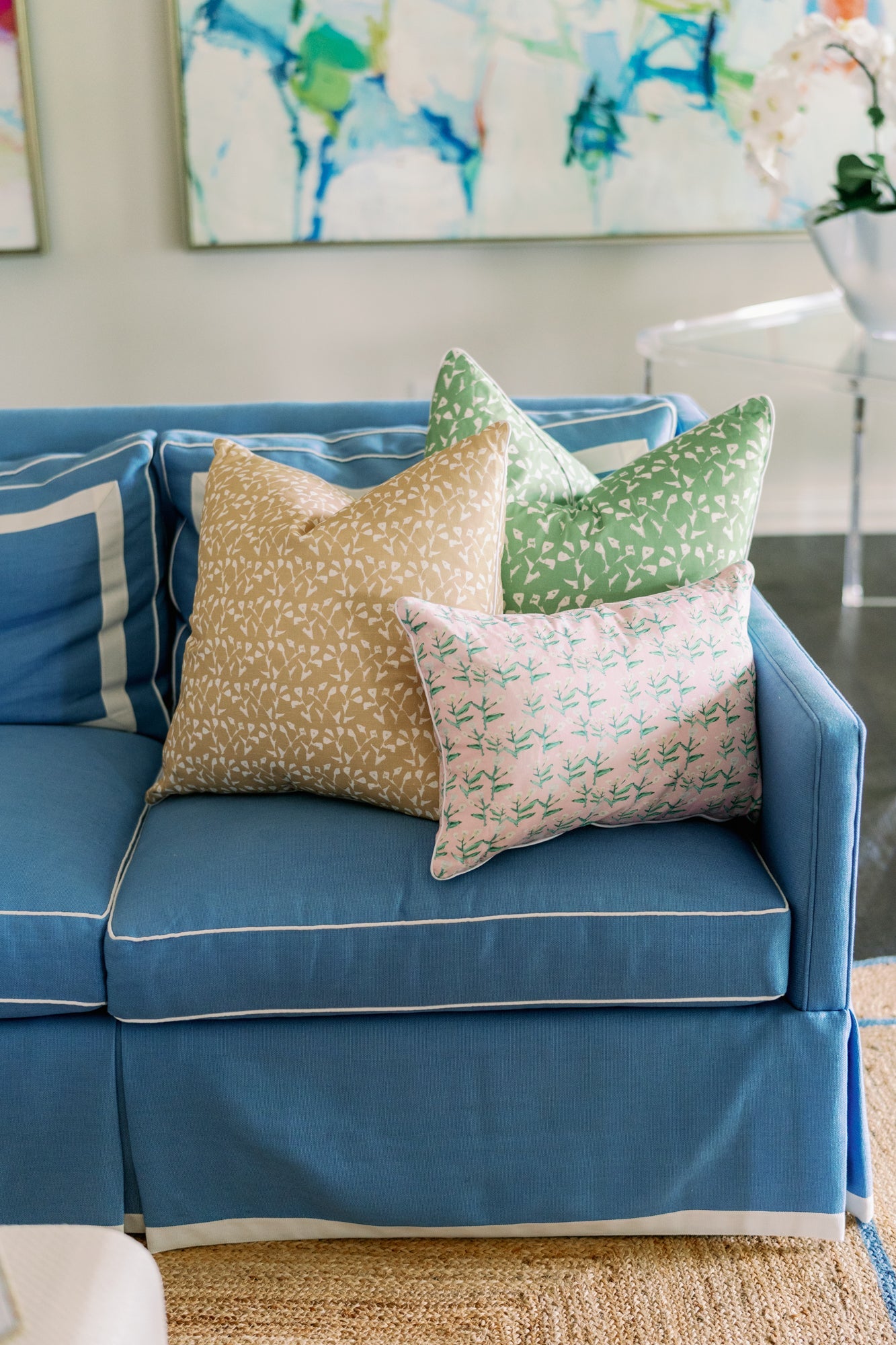 Sydney Throw Pillow in Tulip Pink