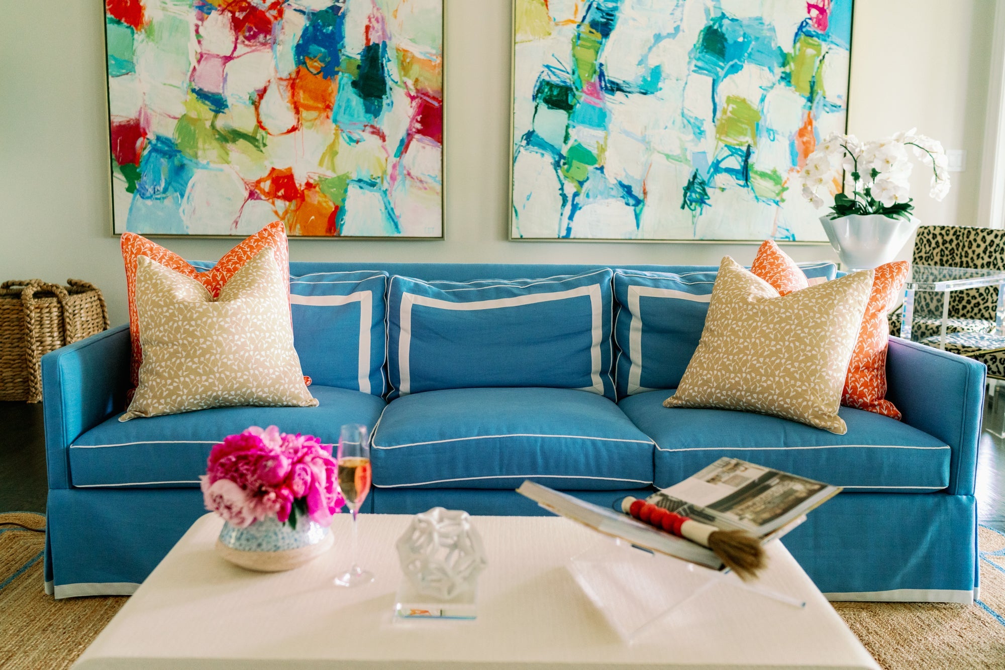 Genevieve Throw Pillow in Linen-zoom-4