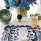 Blue Posey China Plate Set