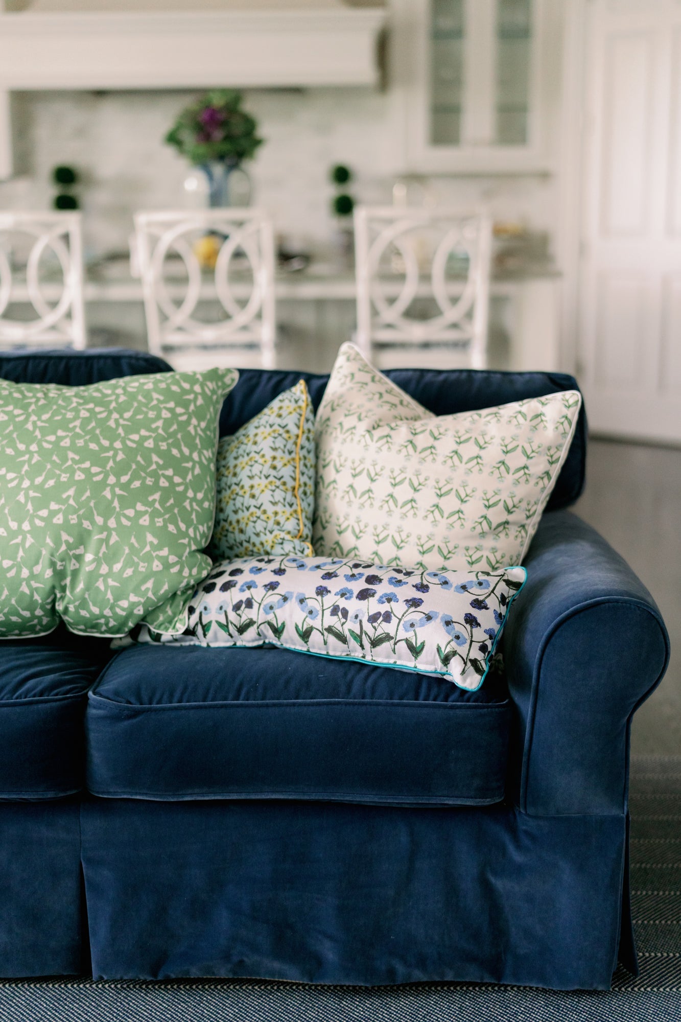 Genevieve Throw Pillow in Green