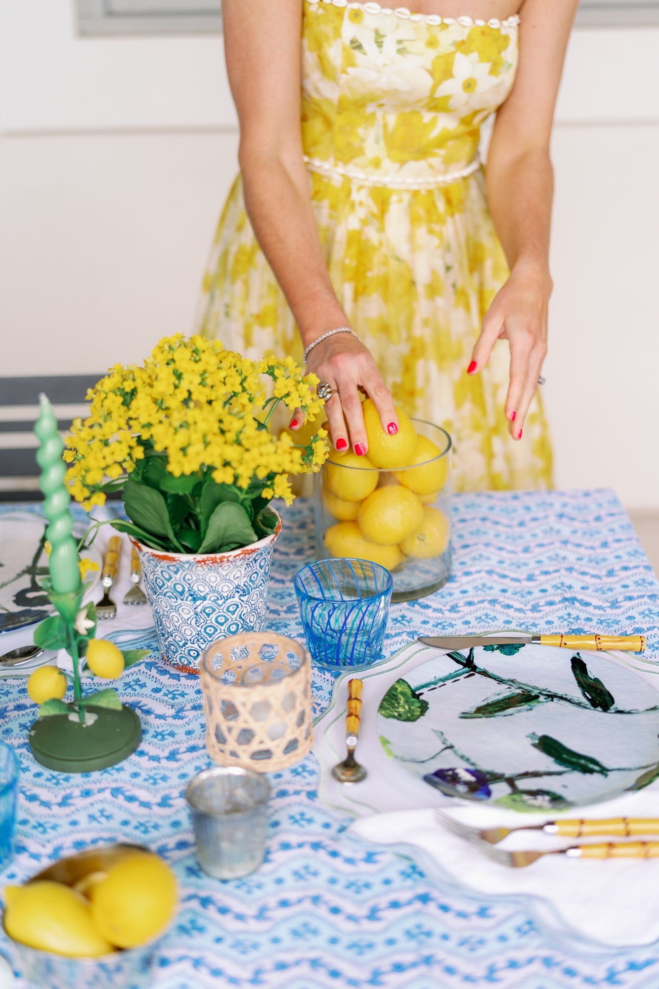 Lemon Posey China Plate Set-zoom-3