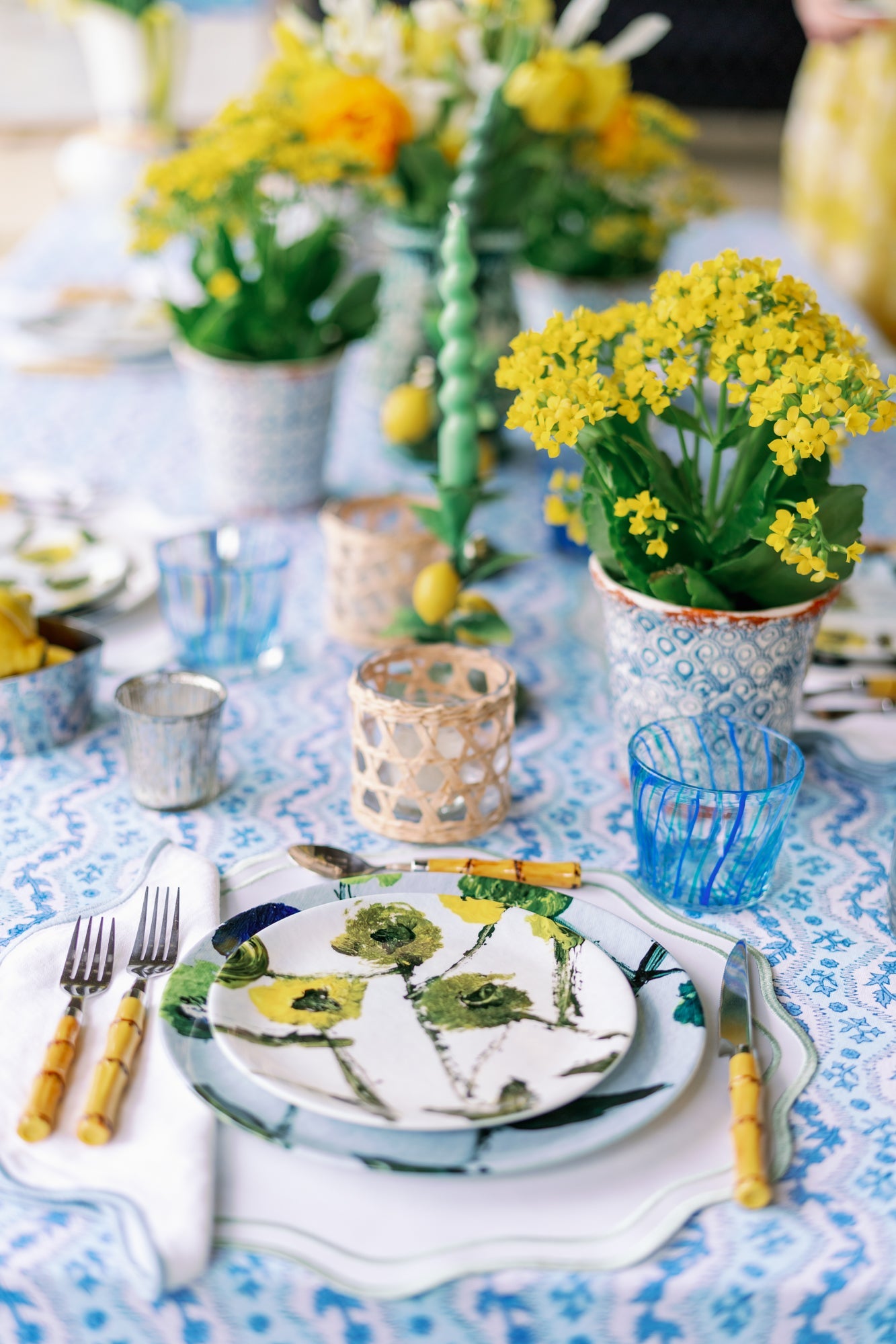 Lemon Posey China Plate Set