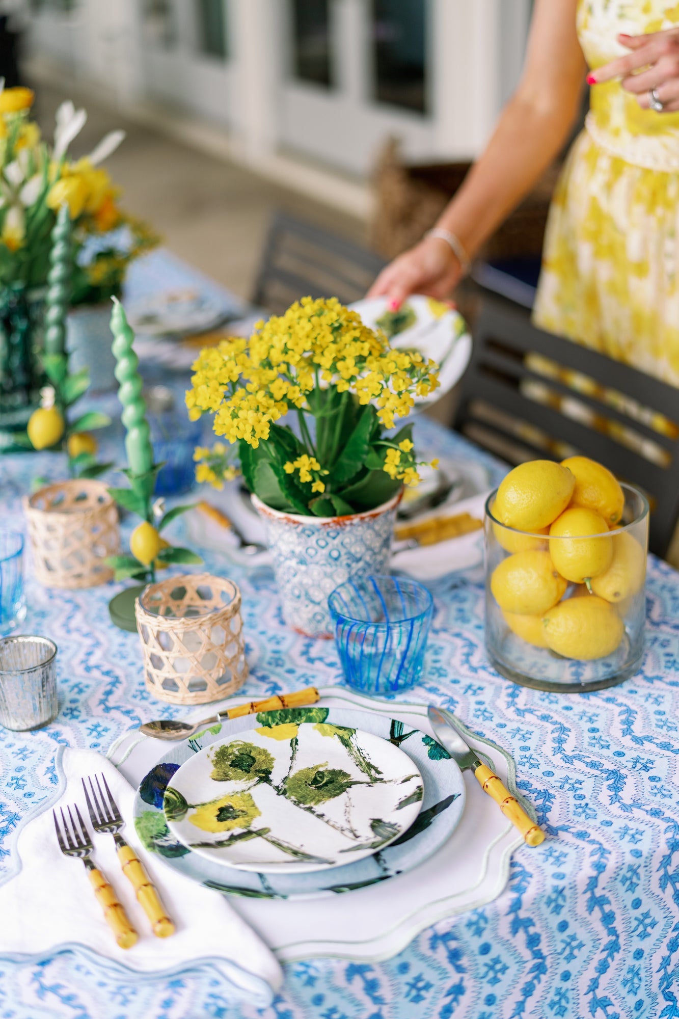 Lemon Posey China Plate Set