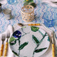 Blue and Teal Posey China Plate Set