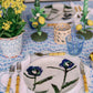 Blue and Teal Posey China Plate Set