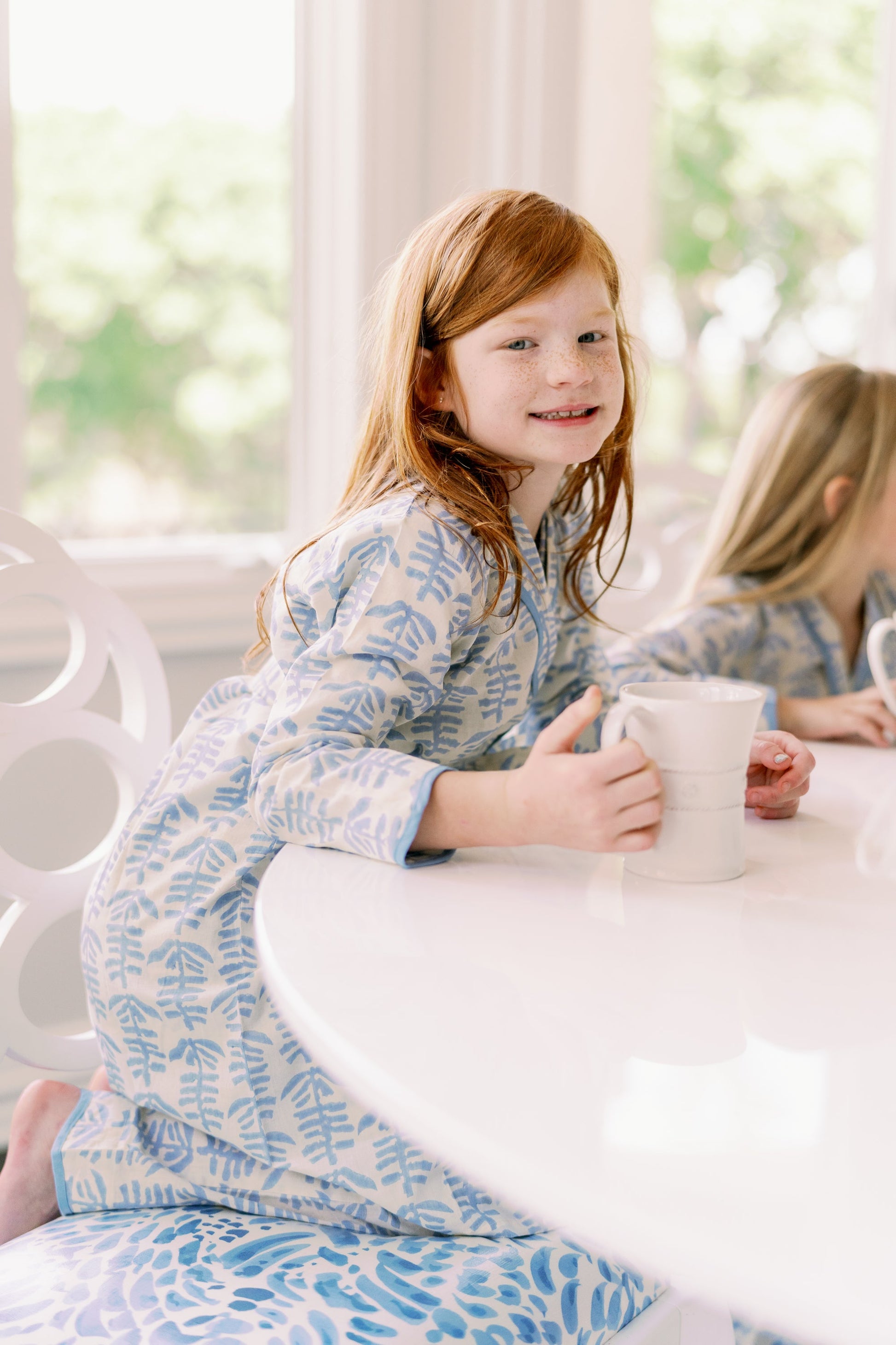 Mini Trellis Pajama (Blue)-5