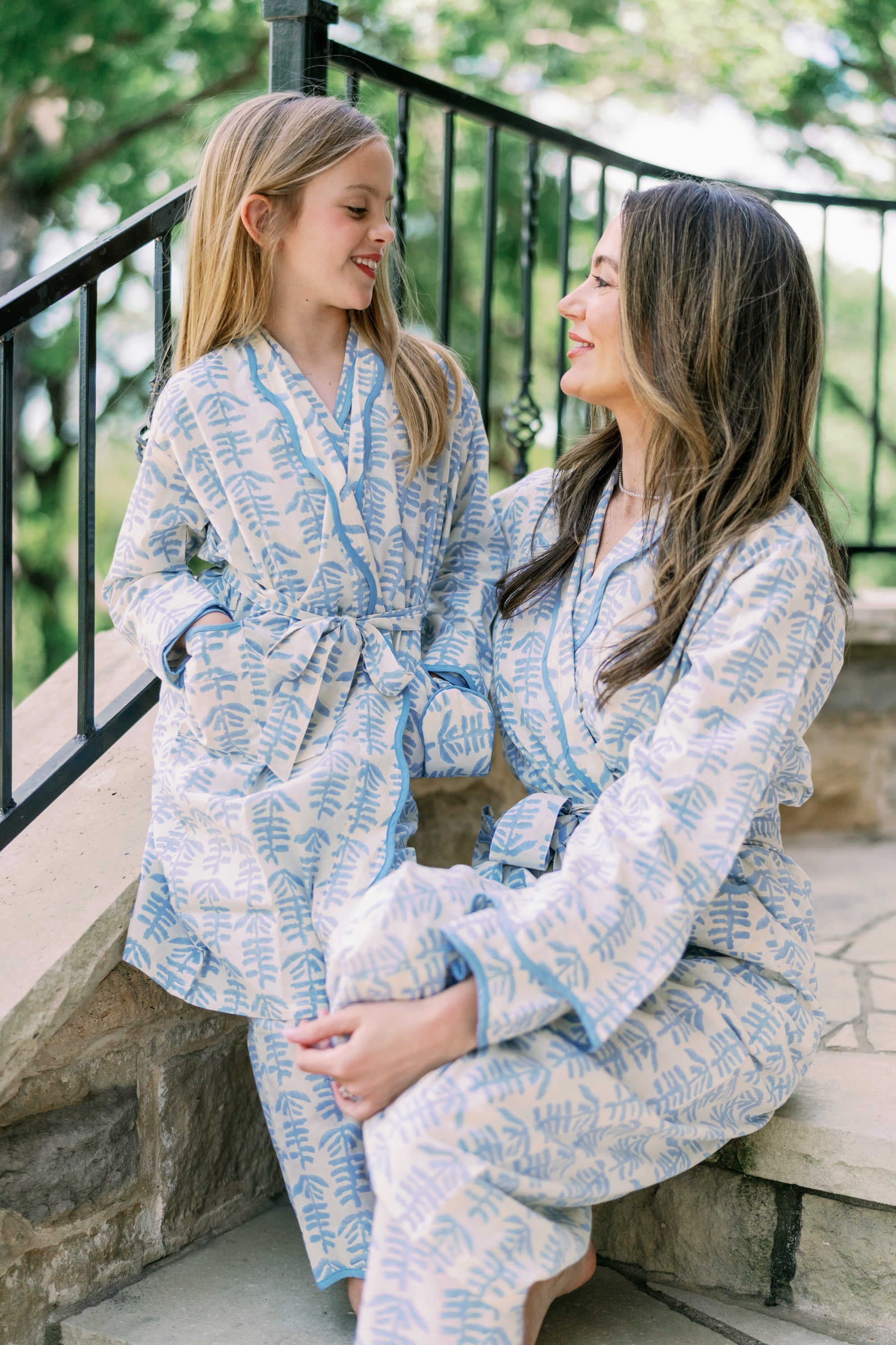 Mini Trellis Robe (Blue)