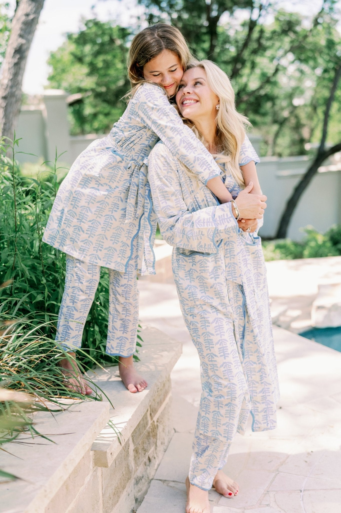 Adult Trellis Robe (Blue) - Aware House - Erin Donahue Tice - 