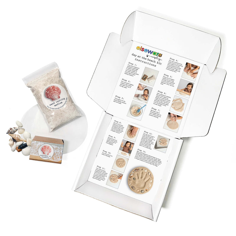 Day at the Beach | Kids Hand & Footprint Keepsake-zoom-