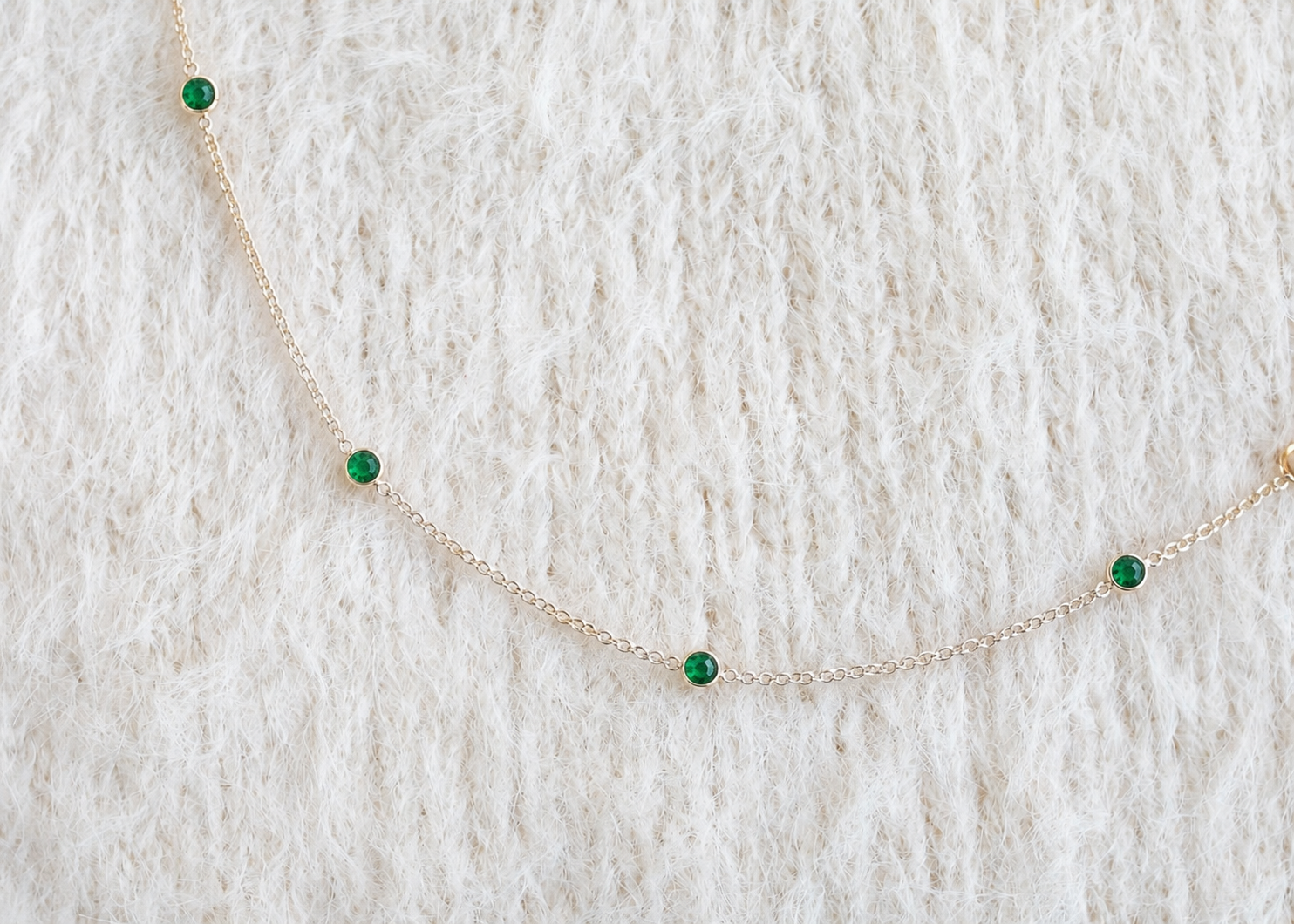 May Birthstone Emerald Bracelet | Sterling Silver & Gold Gemstone Jewelry