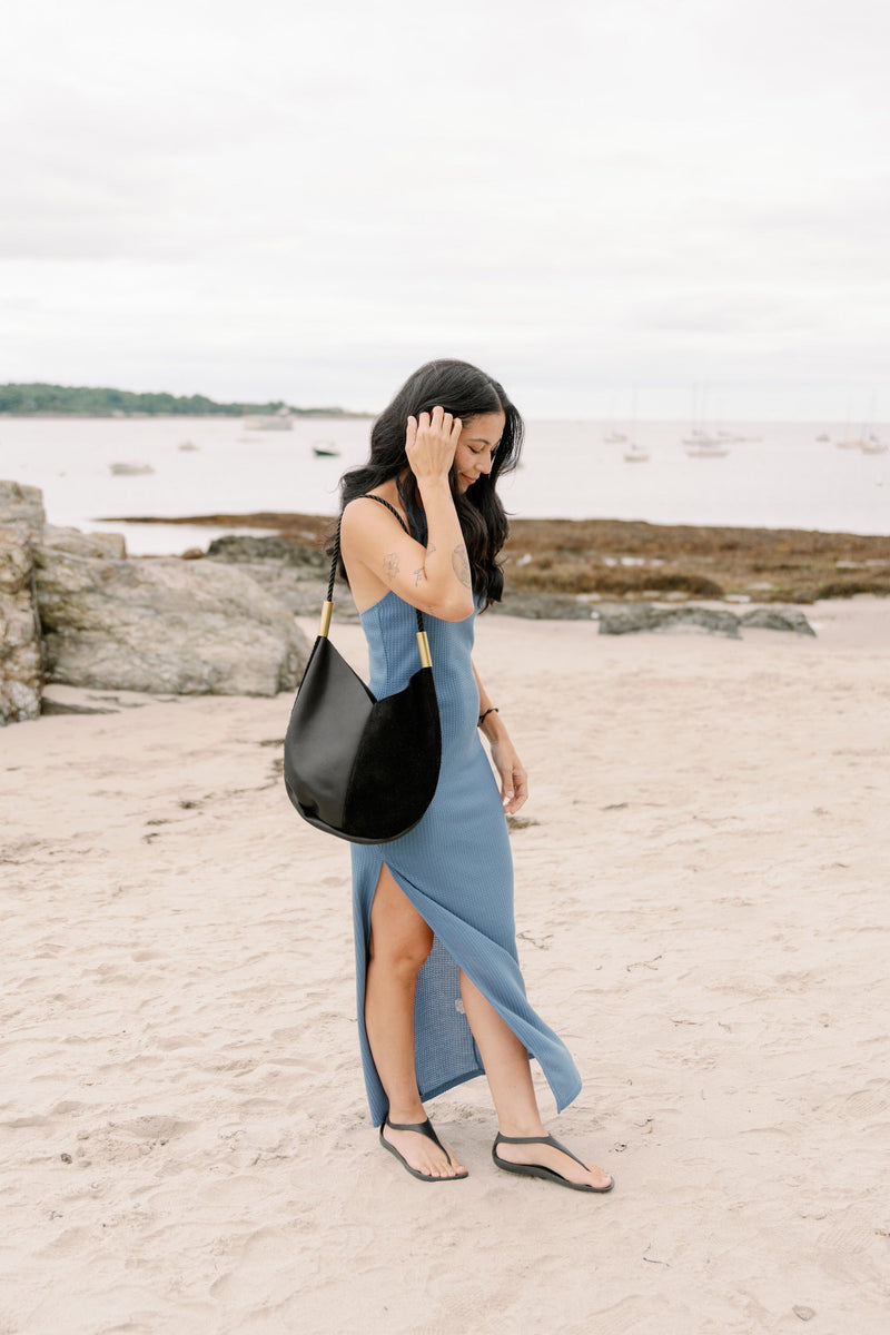 Mermaid Purse in Black Leather-zoom-