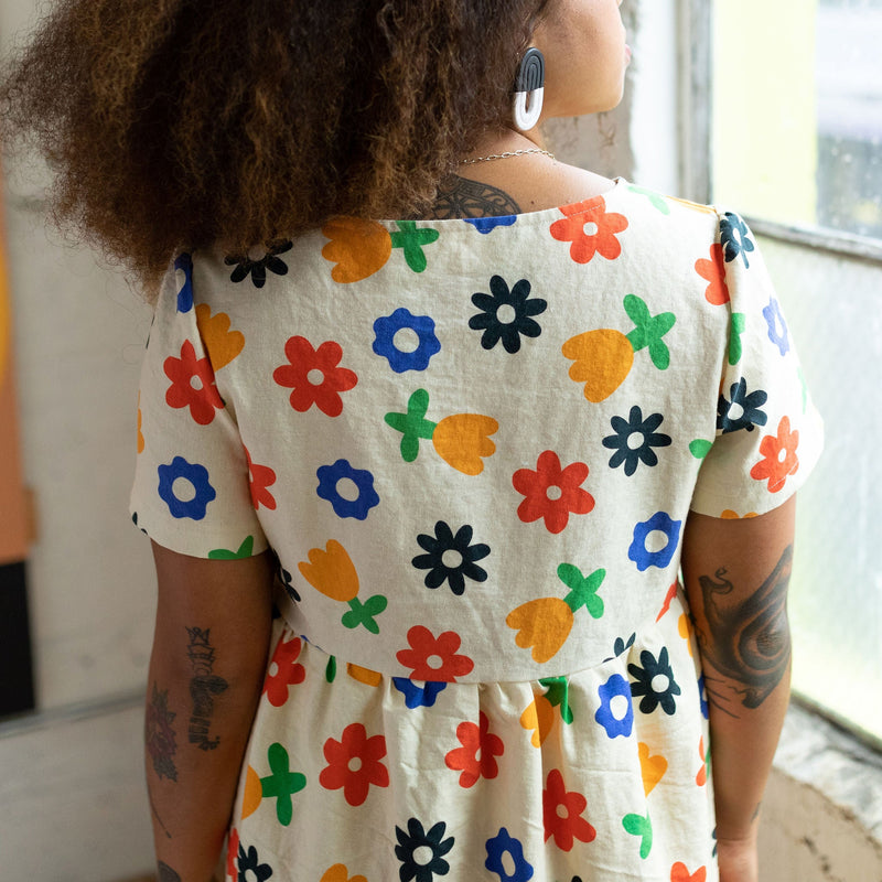 Billie Dress | Floral Cream-zoom-